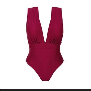 Cupshe Kids Swim One Piece - Deep Red